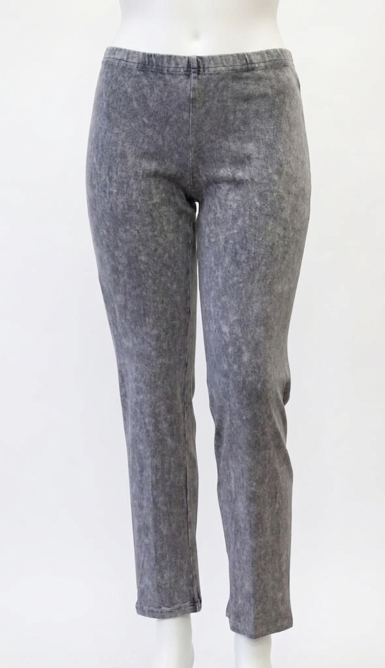 NEW JESS & JANE women's mineral washed ankle legging pant in midnight